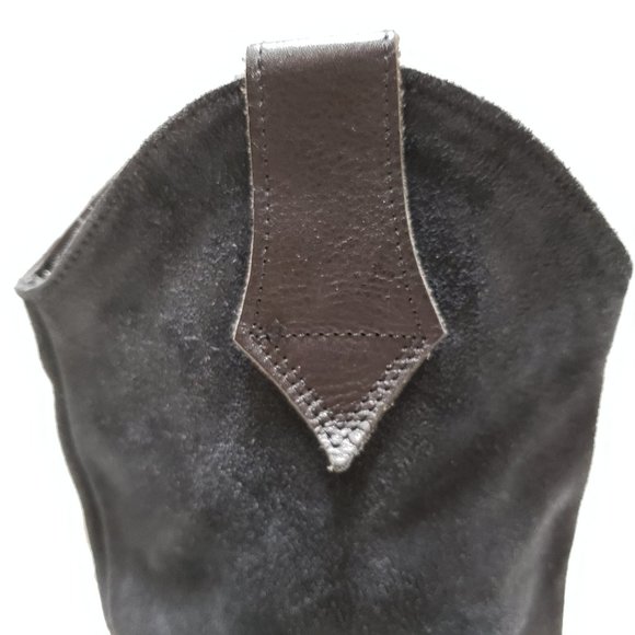 What's What Black Suede Mid Calf Boot Style Rowdy - Picture 7 of 15